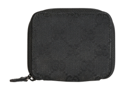 Gucci GG Mini Coin Purse, Canvas/Leather, Blk, 1578, 2*